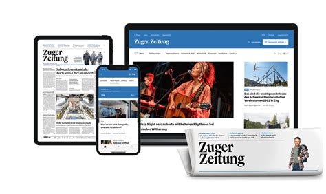 zeitung zug|Zugerzeitung.ch jetzt auch im Web und mit eigenen Apps